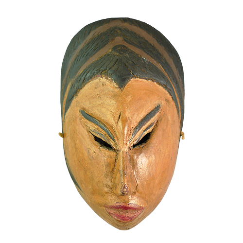 Brown faced Indramayu village mask