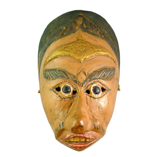 Brown faced Indramayu village mask