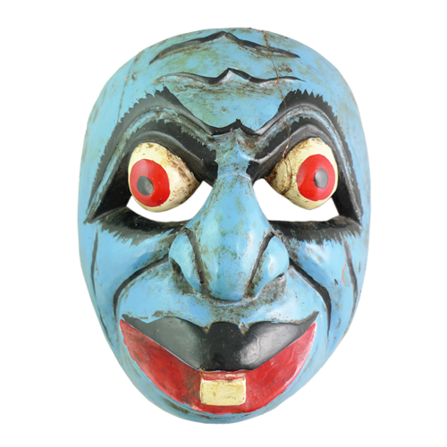 Java blue grotesque mask