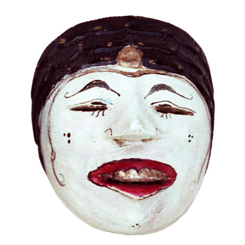 Crudely carved Cirebon village mask