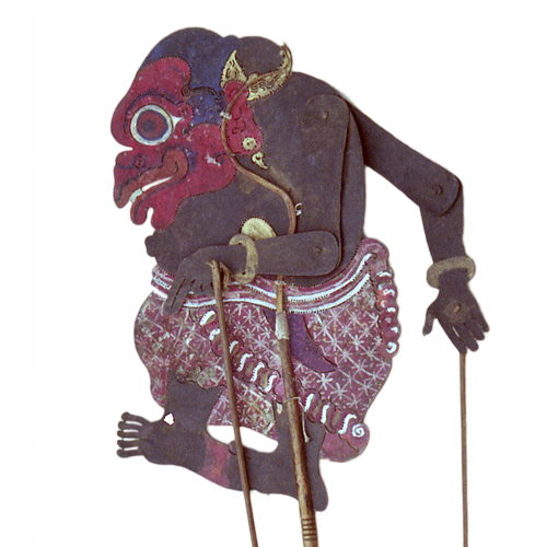 Javanese buffalo hide shadow puppet or Wayang Kulit