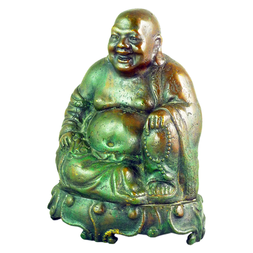 Bronze sculpture of the Chinese Laughing Buddha (Maitreya)