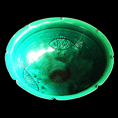 Ming dark green bowl