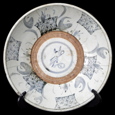 Qing blue and white dish
