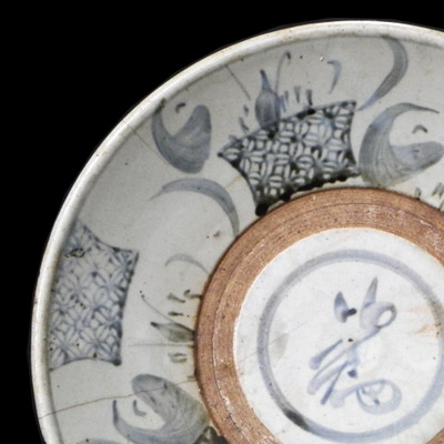 Qing blue and white dish