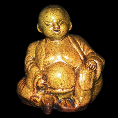 Ceramic sculpture of the Chinese Laughing Buddha (Maitreya)