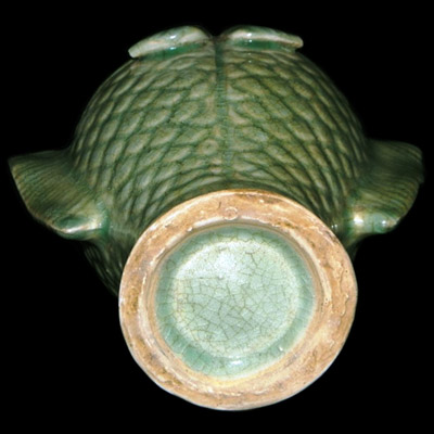 Song celadon vase in the form of a fish