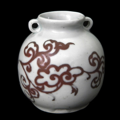 Yuan white jarlet with red decoration