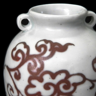 Yuan white jarlet with red decoration