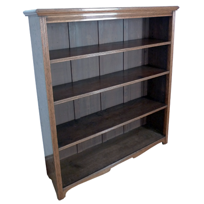 Large Mid Victorian bookcase in English burr oak c. 1870