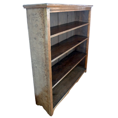 Large Mid Victorian bookcase in English burr oak c. 1870
