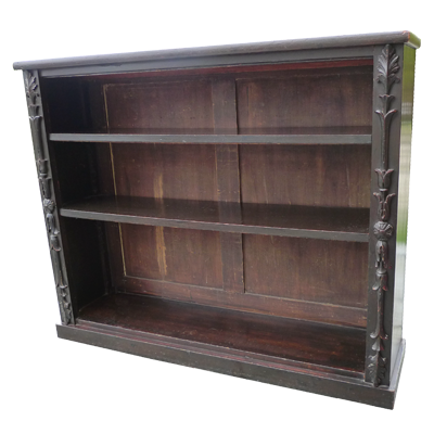 Dark stained Late Victorian oak bookcase c. 1890