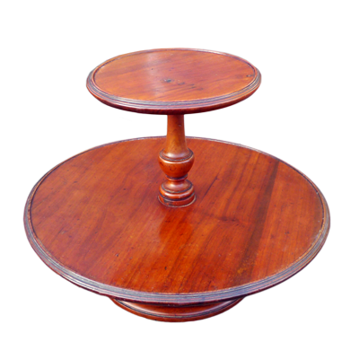 Two tear mahogany Lazy Susan