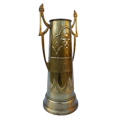 Brass Art Nouveau vase