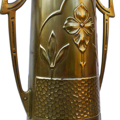 Brass Art Nouveau vase