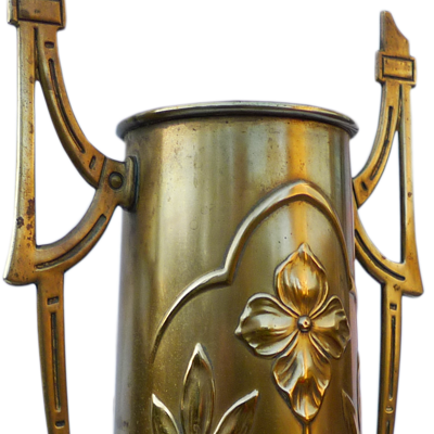 Brass Art Nouveau vase