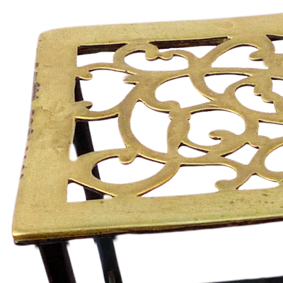 Victorian High Trivet in brass