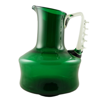 Dark green 1930's bacarat syle water jug