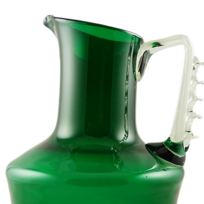 Dark green 1930's bacarat syle water jug