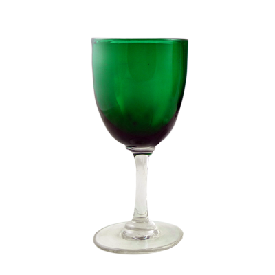 Victorian Bristol Green wine glass