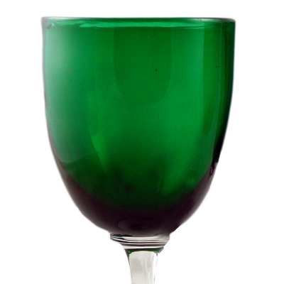 Victorian Bristol Green wine glass