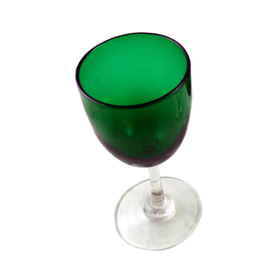 Victorian Bristol Green wine glass