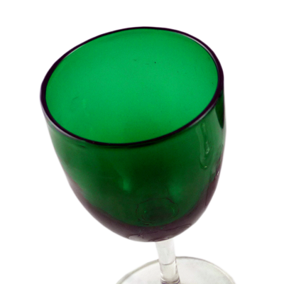 Victorian Bristol Green wine glass