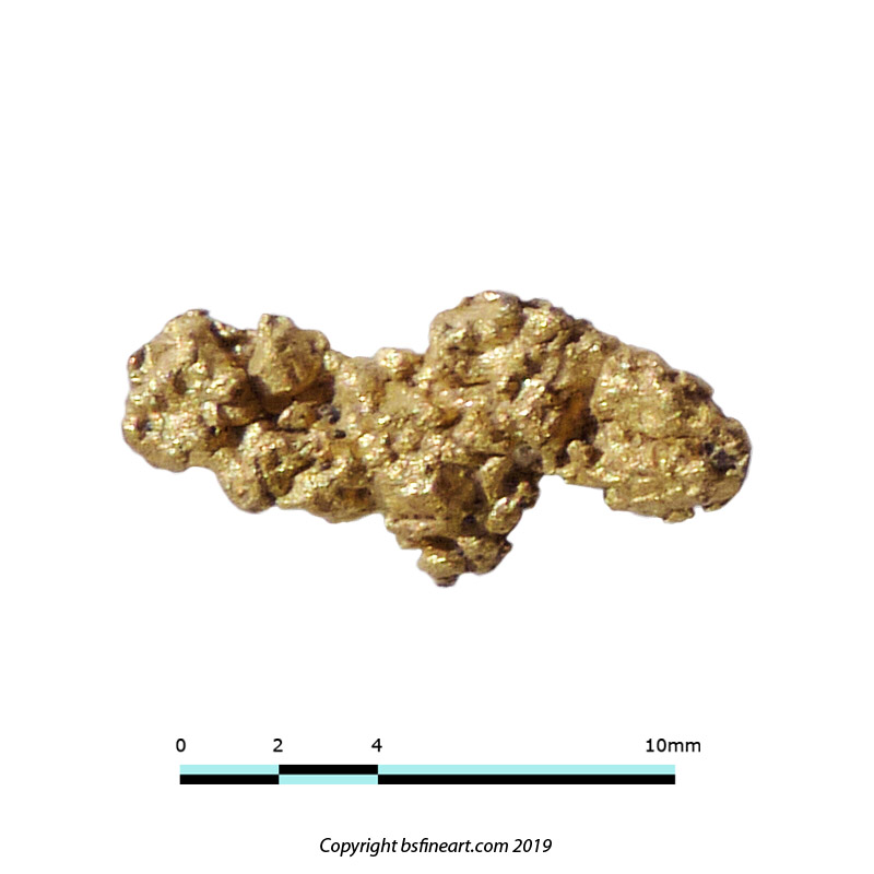 0.71 gm gold nugget from the Honey Camp Goldfield Issano Mazaruni District, Guyana