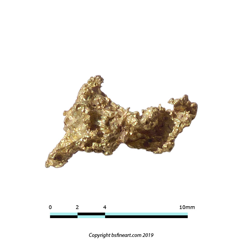 0.52 gm gold nugget from the Honey Camp Goldfield Issano Mazaruni District, Guyana