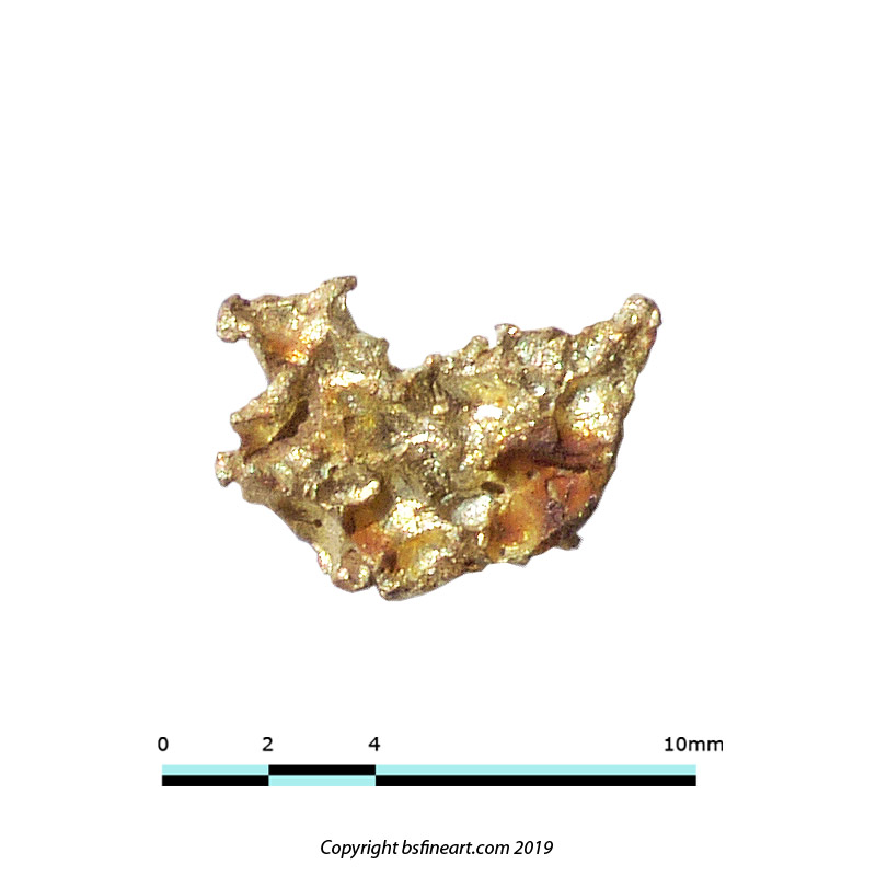 0.32 gml gold nugget from the Honey Camp Goldfield Issano Mazaruni District, Guyana