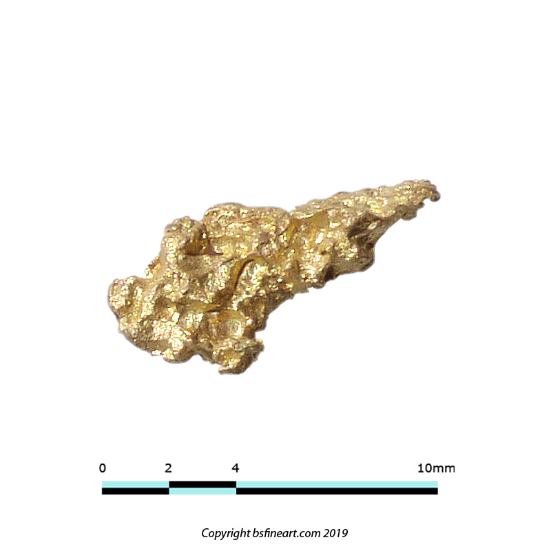 0.40 gm gold nugget from the Honey Camp Goldfield Issano Mazaruni District, Guyana
