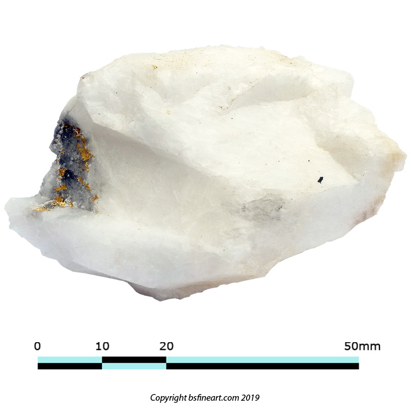 Gold in quartz vein from the Hick's Gold Mine, Issano Mazaruni District, Guyana