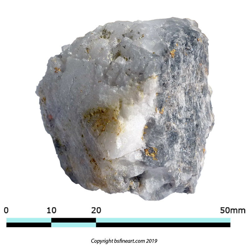 Gold in quartz vein from the Hick's Gold Mine, Issano Mazaruni District, Guyana