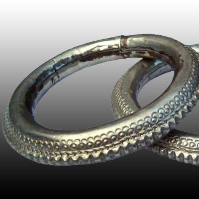 Pair of Minangkabau silver bangles