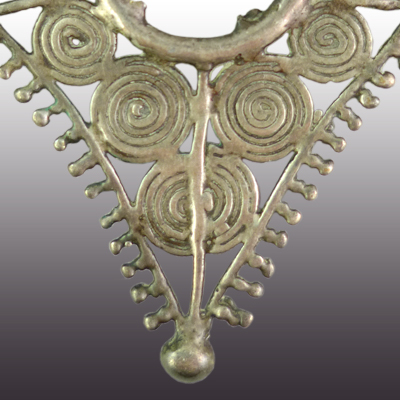 Silver earring or Kavata from the Tetum people of East Timor