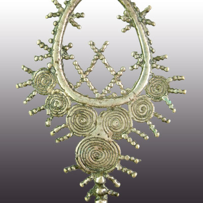 Silver earring or Kavata from the Tetum people of East Timor