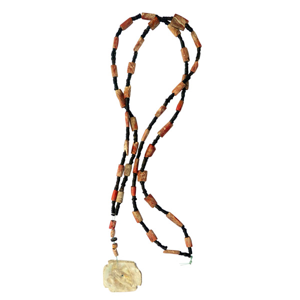Bone, bead and shell Mochica period neklace