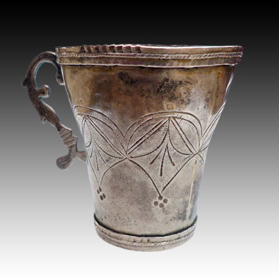 Aymara ritual silver cup