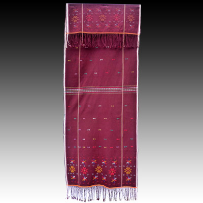 Sumatra Batak warp ikat shoulder cloth (Ulos Sadum)