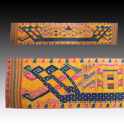 South Sumatra Kroe ceremonial hanging or Ship Cloth (Palepai)