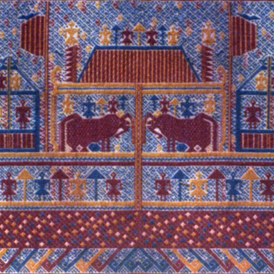 South Sumatra Kroe ceremonial hanging or Ship Cloth (Palepai)