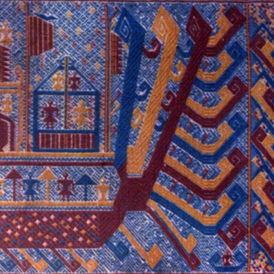 South Sumatra Kroe ceremonial hanging or Ship Cloth (Palepai)