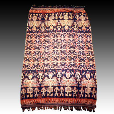 East Sumba mans warp ikat shoulder or hip cloth (Hinggi)