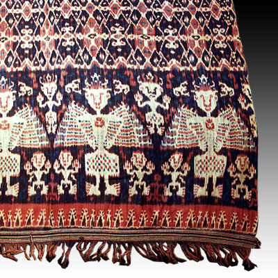 East Sumba mans warp ikat shoulder or hip cloth (Hinggi)