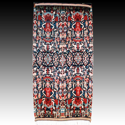 East Sumba mans warp ikat shoulder or hip cloth (Hinggi)