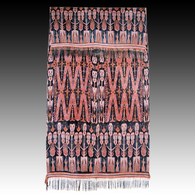 East Sumba mans warp ikat shoulder or hip cloth (Hinggi)