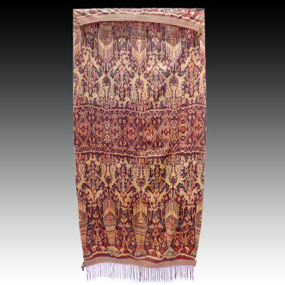 East Sumba mans warp ikat shoulder or hip cloth (Hinggi)