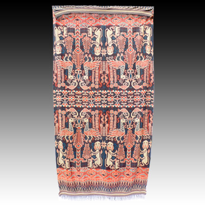 East Sumba mans warp ikat shoulder or hip cloth (Hinggi)