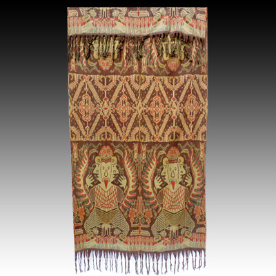 East Sumba mans warp ikat shoulder or hip cloth (Hinggi)