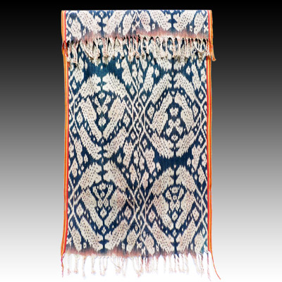 West Timor Atoni warp ikat blanket or man�s wrap (Selimut)